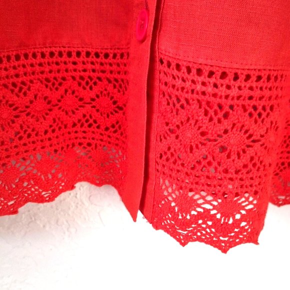 Linen Blend Jessica London Womens Blouse Top - Picture 5 of 7